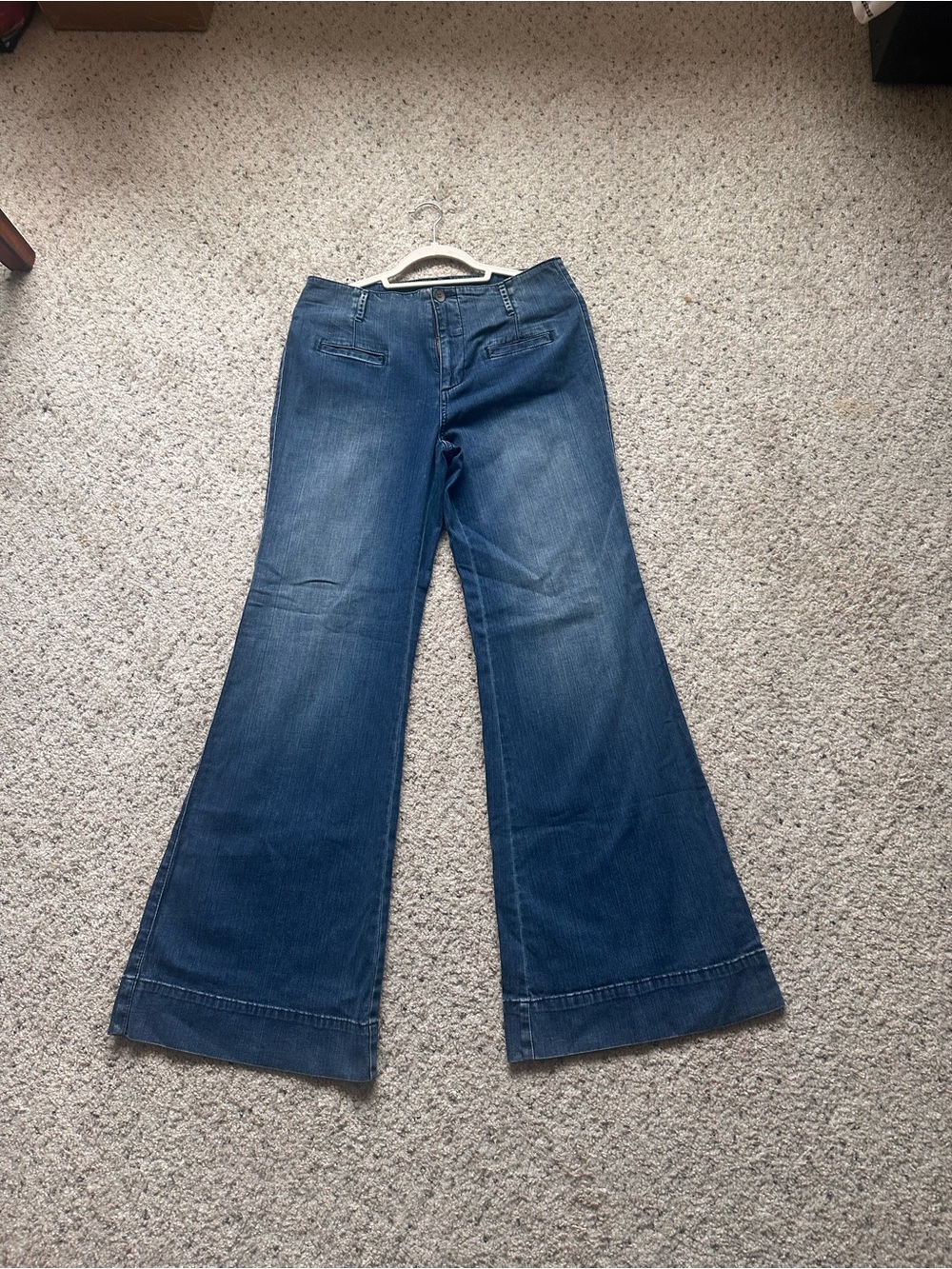 Mossimo Supply Co. Wide-Leg Denim Jeans in Dark Blue